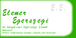 elemer egerszegi business card